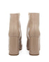 Botín Beige Liso Tacón Ancho 25506